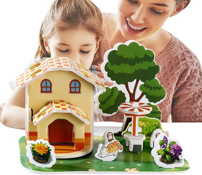 Kids Three-Dimensional Puzzle Kit, Educational Miniature Scene Puzzle Toy, 4.72 Inches, Interactive Early Learning Activity for Boys, Girls, Home Play, Creativity Development