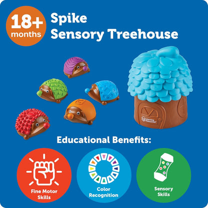 Learning Resources Spike the Fine Motor Hedgehog Sensory Tree House, Amazon Exclusive, Fine Motor Game for Toddlers, Easter Gifts for Kids, Ages 18 mos+