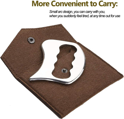 FeelFree Sport Stainless Steel Gua Sha Tools-Massage Scraping Tool for Soft Tissue Mobilization,Physical Therapy for Back, Legs, Arms-1 Count (Pack of 1)