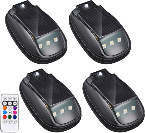 Nuytghr Solar Powered Cab Lights, Smart Marker Lamps, Pack of 4 Units, 3.15×2.36×1.49in, Waterproof Housing Design, Automatic Light Sensing, Perfect for Motorcycles, Trucks,