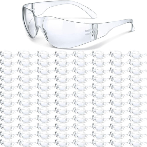 Yunsailing 100 Pack Bulk Safety Glasses Eye Protection Goggles for Women Men Work Science Lab