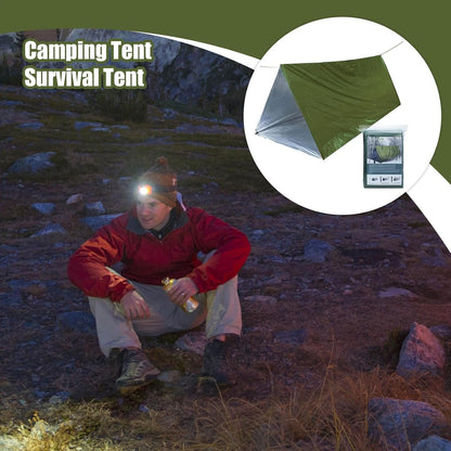 Shelter Survival Tent, Life Tent,Life Tent Survival Shelter 2 - Waterproof Gear Water Proof, Thermal Sleeping Bag Blanket with Tarp for Walking