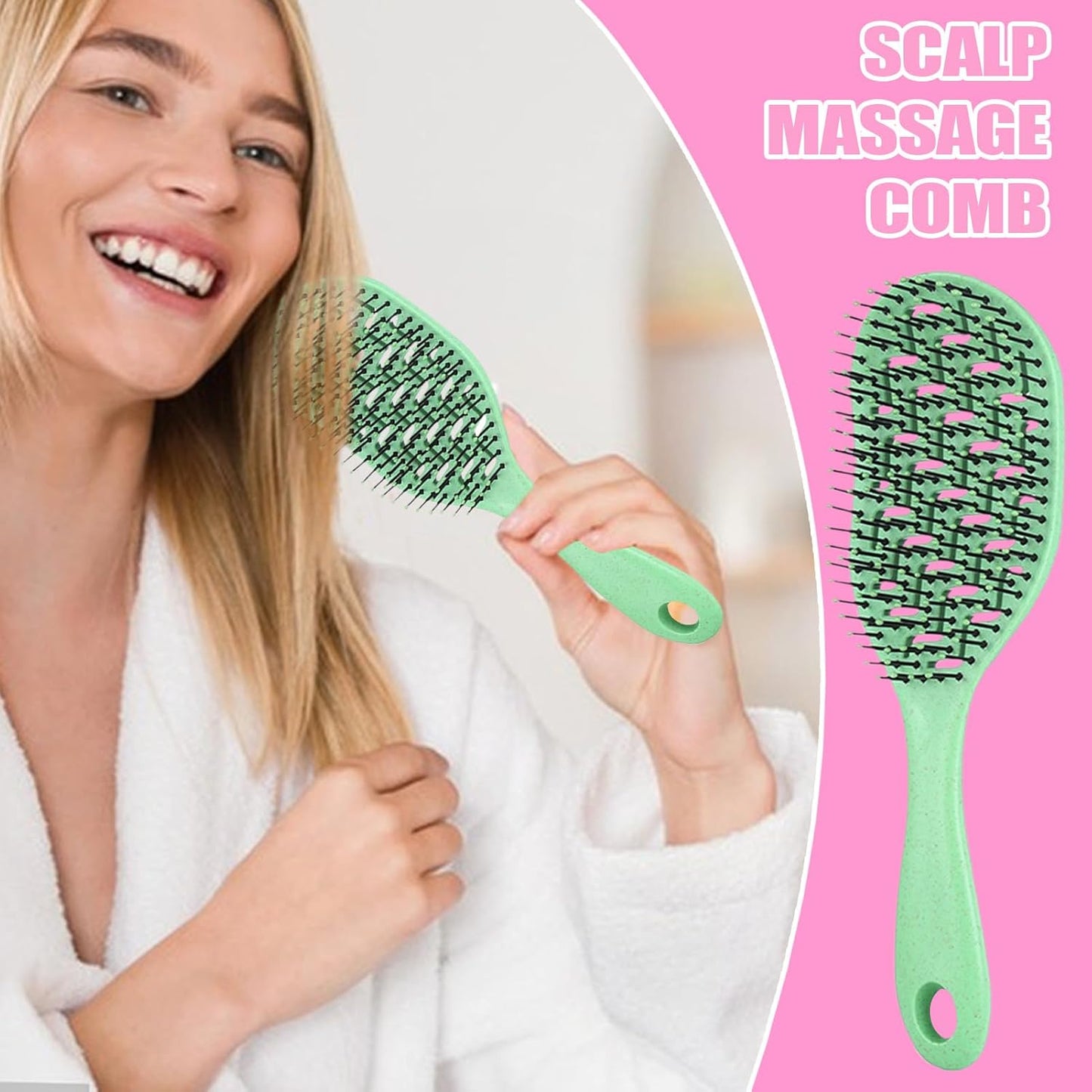 Men's Hair Brush, Paddle Scalp Massage Comb, Hair Cleaning Styling Accessory, Portable Grooming Tool for Hotel Use, Daily Care, College Dorm, Vacation, Travel, 9.4x2.8x1.2 Inches