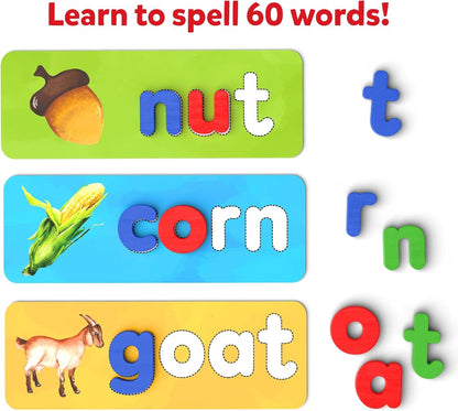 Skillmatics Preschool Learning Activity - Ready to Spell, Stage-Based Learning to Improve Vocabulary & Spelling, Educational Toy, Gifts for Boys & Girls Ages 4, 5, 6, 7