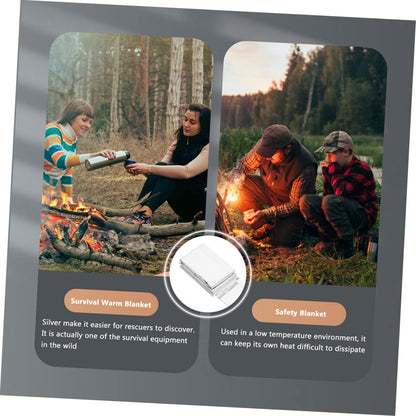 Generic 6Pcs Emergency Survival Blanket Portable Insulation Outdoor Camping Blanket Reflective Design for Protection for Hiking Marathons and Emergencies