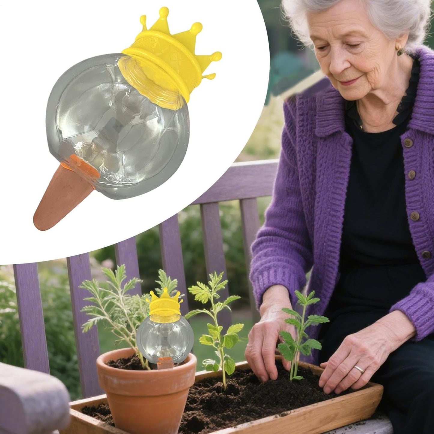 Plant Watering Devices – Self Watering Feeding System and Self-Watering Globe | Automatic Drip Irrigation Tool for Indoor Outdoor Plants, Succulents, and Garden Use (2-Pack)