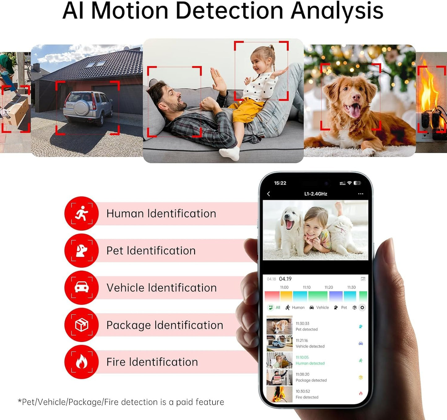 Security Cameras Wireless Outdoor 2K: Battery Powered WiFi Camera with AI Motion Detection for Home - Color Night Vision Spotlight Siren Alarm 2-Way Talk IP65 Waterproof Cloud TF Storage 2 Pack