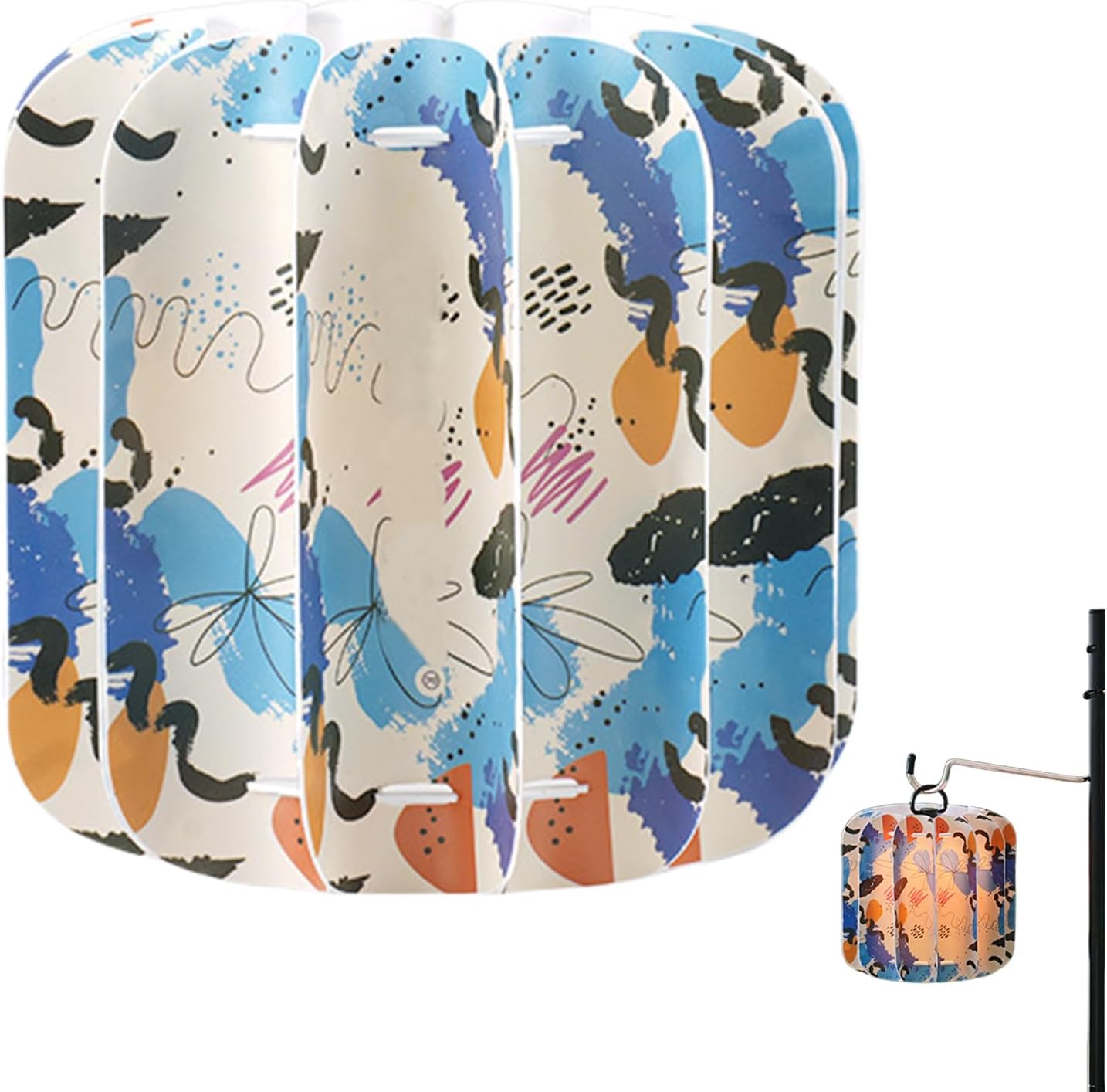 Jigsaw Puzzle Lampshade, Ceiling Lamp Shade, 4.72x4.53 Inches Pendant Fixture Decor, Waterproof Light Replacement Parts for Balconies Camping Picnics Outdoor Lighting Use