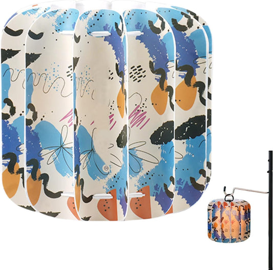 Jigsaw Puzzle Lampshade, Ceiling Lamp Shade, 4.72x4.53 Inches Pendant Fixture Decor, Waterproof Light Replacement Parts for Balconies Camping Picnics Outdoor Lighting Use