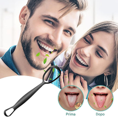 Tongue Scraper, Stainless Steel Oral Cleaning Tool, Fan-Shaped Hygiene Accessory for Breath, Removal, Family Care, Daily Mouth Cleaning Routine