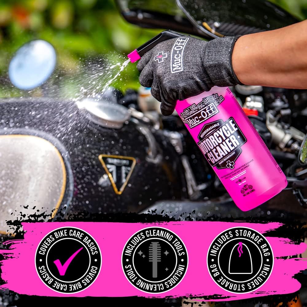 Muc-Off Motorcycle Essentials Cleaning Care Kit