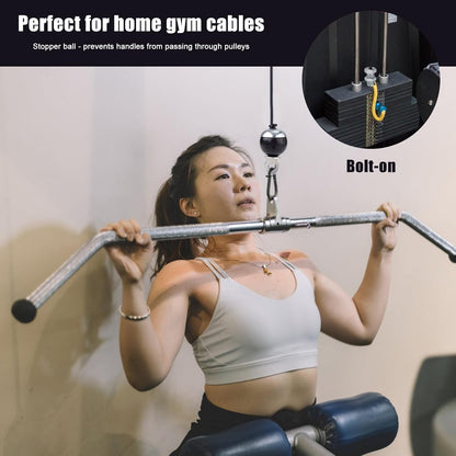 118in Fitness Pulley Cable, Home Gym Replacement Cables Pulley System Gym Heavy Duty Fitness Steel Wire Rope for Pulley Machine Accessories Home Gym