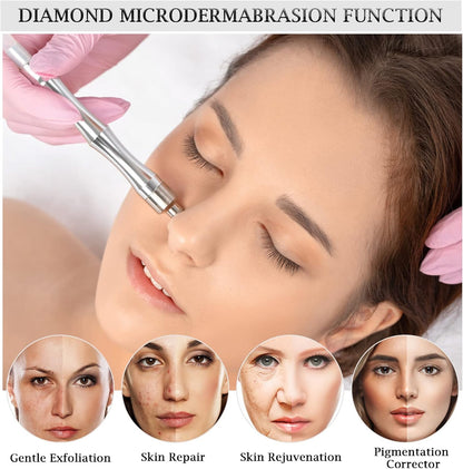 AIMENGXI 3 in 1 Diamond Microdermabrasion Machine, Professional Microdermabrasion Device with Vacuum Spray, Beauty Facial Skin Care Dermabrasion Equipment for Salon Personal Home Use