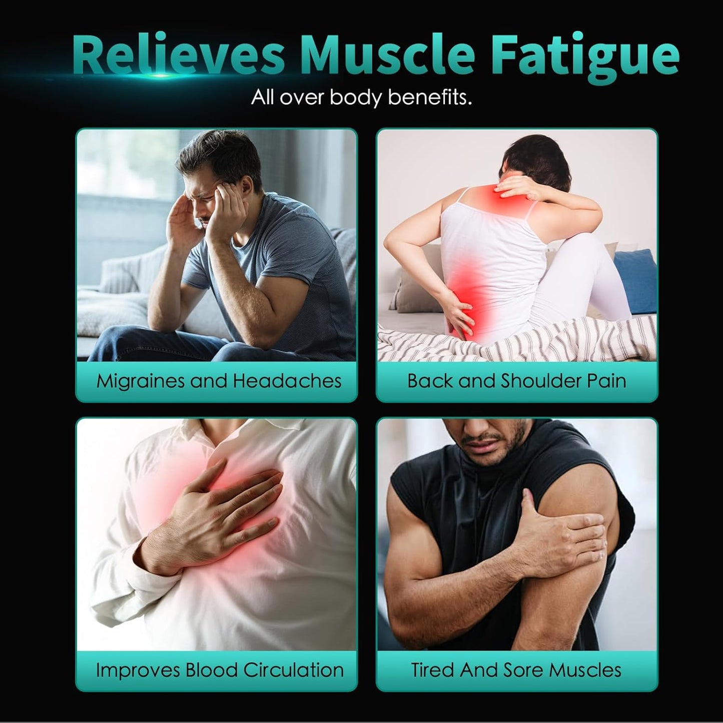 Remology Impact Therapy Massage Gun for Pain Relax – 6-Speed Muscle Massager, Percussion Massage Tool with 4 Heads, Rechargeable Vibrating Massage Gun