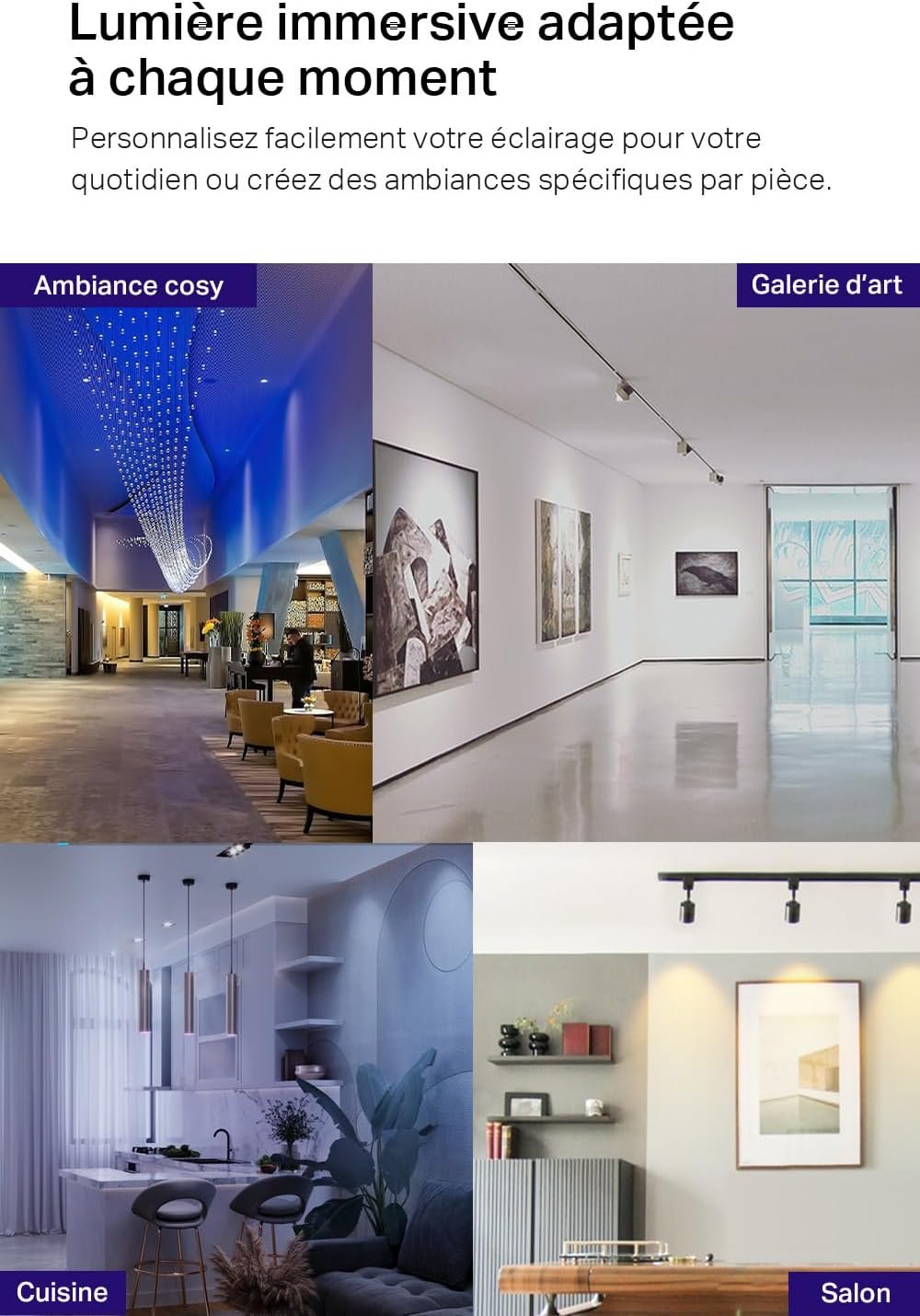 TP-Link Tapo Smart Wi-Fi Spotlight, Multicolour, Tunable White - GU10, 3.7W, No Hub Required, Compatible with Alexa and Google Home, Remote Control, Energy Class A+ (Tapo L630(2-pack))