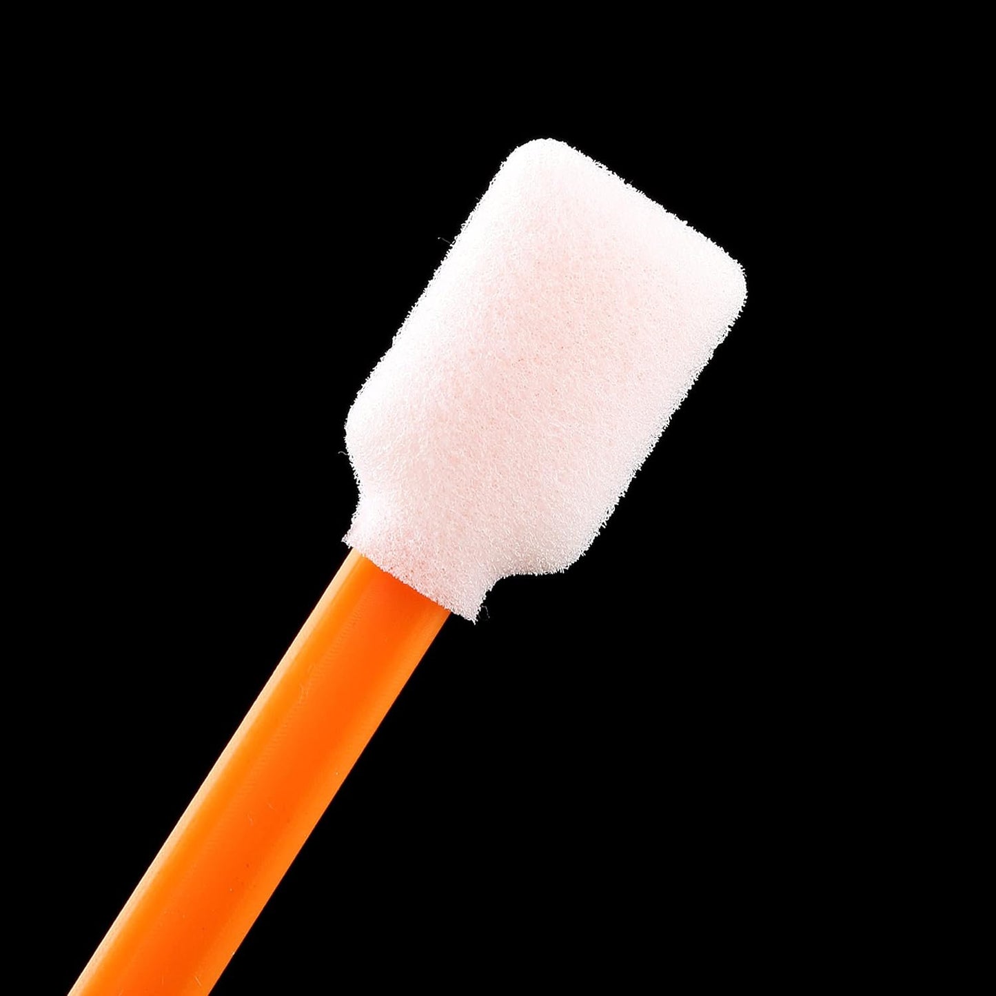 AAwipes Foam Swab Sticks (100 pcs Large Rectangular Foam Tips, 5.25", Orange) Cleanroom Cleaning Swab Sponge Stick for Inkjet Printer, Optical Instruments, Car Detailing
