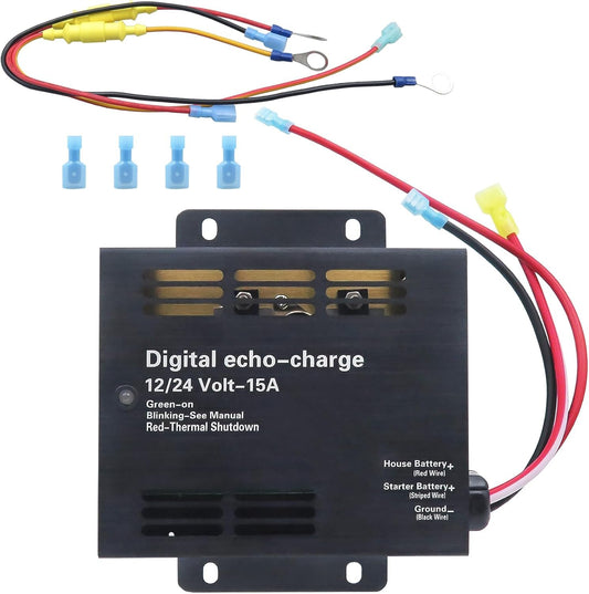 82-0123-01 Auxiliary Battery Charger，Intelligent Dual Battery Charger, 12V System Adapter，Be Suitable for Xantrex 82-0123-01 Echo Charge，Suitable for RV, Marine and Solar Equipment