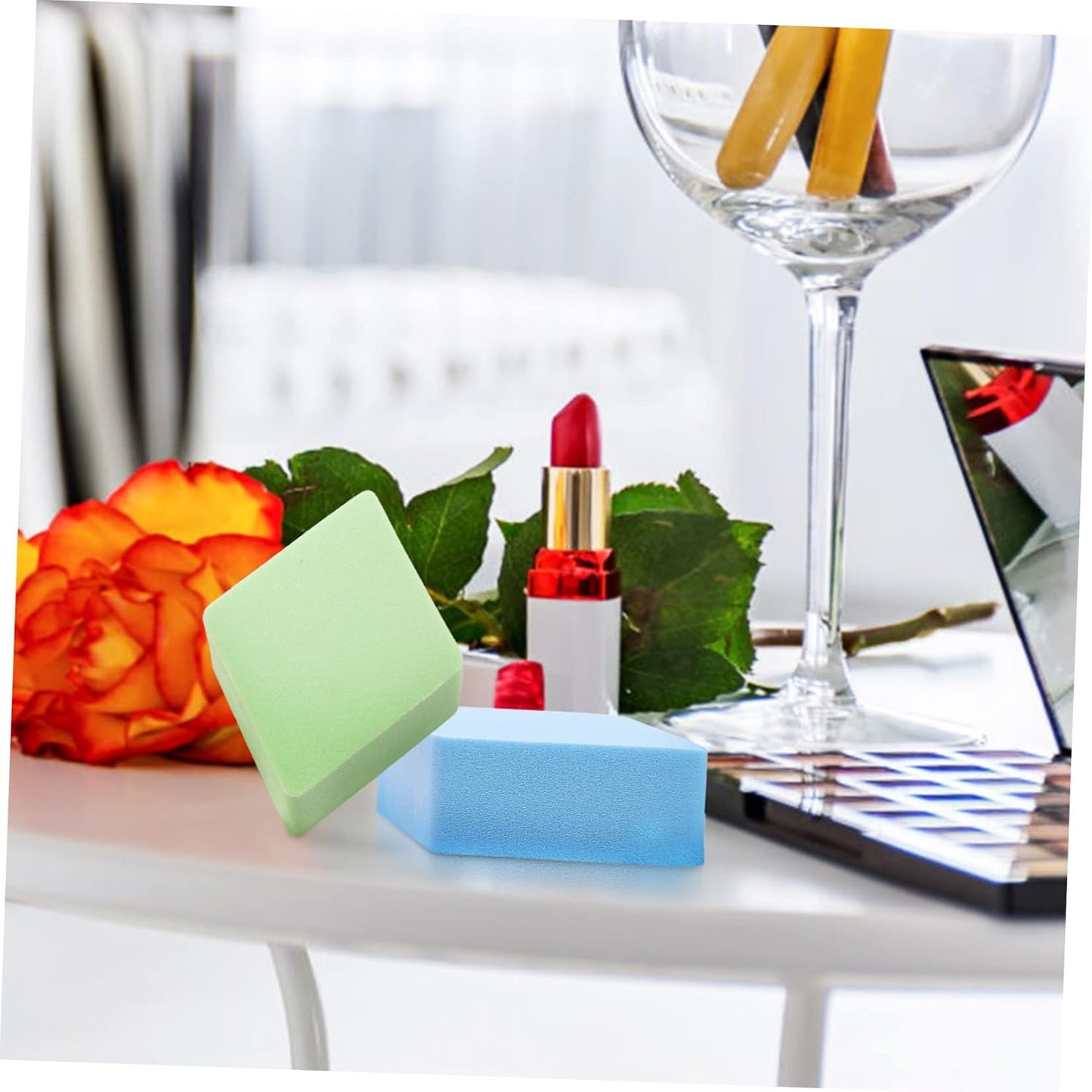 Vaguelly 12Pezzi Spugnette Per Multifunzionali Stile Rhombico Accessori Per Makeup e Della Per Applicare Fondotinta e Polvere Confezione Pz