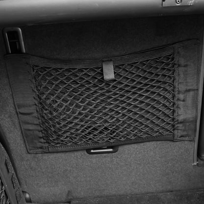 2Pcs NUZAMAS 40x25cm Universal Mesh Cargo Net Car Rear Trunk Elastic String Storage Net Interior Organizers Mesh Bag Organizer Pouch Bag for Car Trunk Storage
