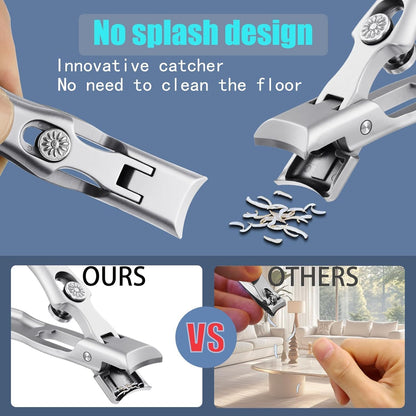 Nail Clippers for Thick Nails,Large Wide Jaw Opening Toe Nail Clippers for Seniors,Stainless Steel Portable Ultra Sharp Nail Clipper,Pedicure,Men & Women Big.2 pack