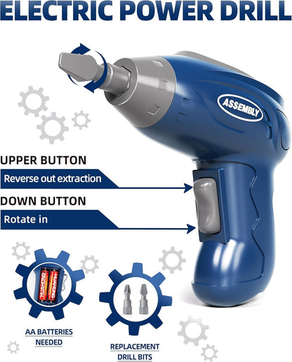 Tool Bench for Toddler and Kids Tool Bench,Kids Tool Set,Pretend Play Construction Toys Kit with Tool Bag, Easy to Assemble and disassemble,Chainsaw Tool Set Gift Toys for 4 5 6 Year Old Boys & Girls