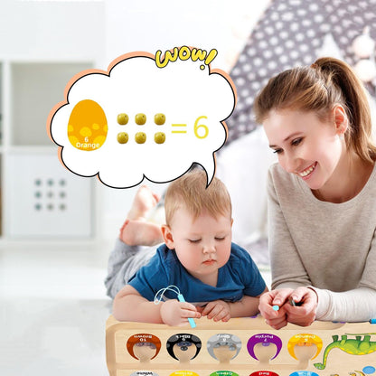 Montessori Magnetic Color and Number Maze, Wooden Puzzle Activity Board, Wooden Magnetic Tracing Board for Kids,Learning and Educational Birthday Gifts for Kids Girl and Boy 3-5 Years Old
