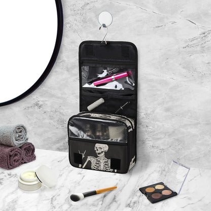 Hanging Toiletry Bag Large Cosmetic Travel Bag Portable Makeup Pouch Waterproof Travel Organizer Bag, Skull, One Size, Sport