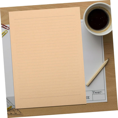 FOYTOKI Vintage Letter Paper Pack of 100 Sheets Lined Writing Paper Letter Stationery A4 Size