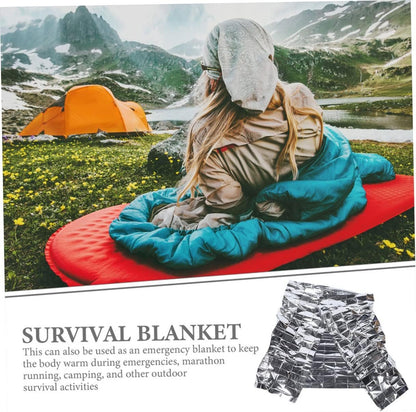 CIYODO 5 Pcs First Aid Blanket Emergency Thermal Blanket for Outdoor Emergency Blanket Survival Blanket Emergency Thermal Blankets Outdoor Emergency Thermal Blanket Kits The Pet Silver