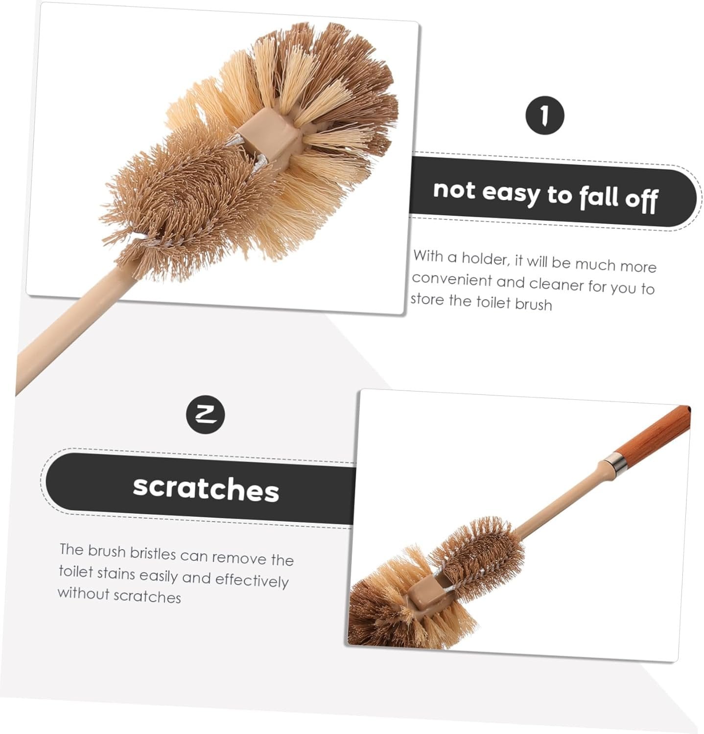 VALICLUD Cleaning Brush with Long Handle Ergonomic Bowl Brush for Bathroom Kitchen Toilet