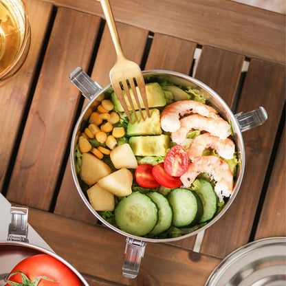 Leepenk Premium Stainless Steel Food Storage Containers 304 Grade The Original Leak-Proof, Airtight, Smell-Proof - Perfect For Camping Trips, Lunches, Leftovers, Soups, Salads