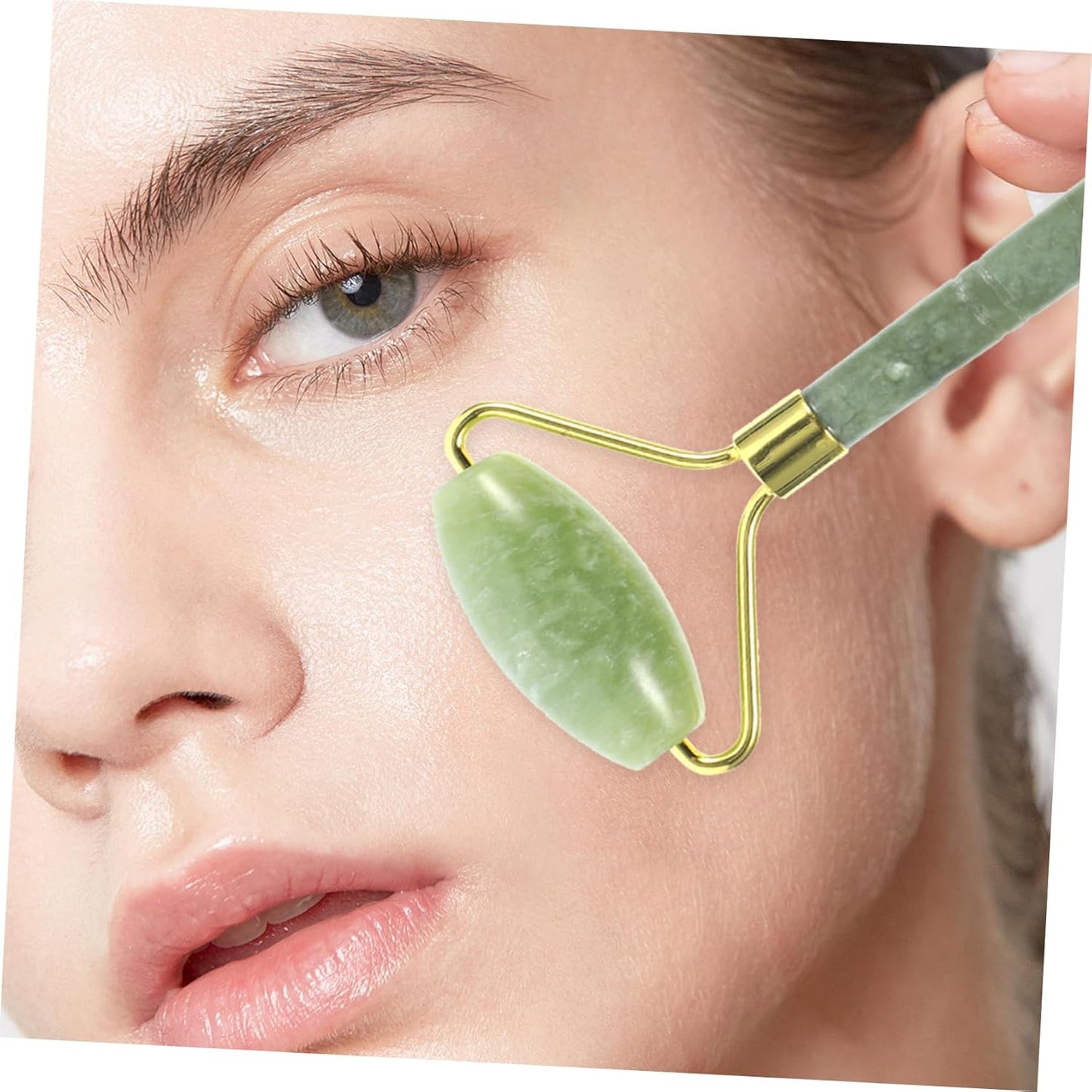 WOFASHPURET Aging Jade Roller Skin Care Massager for Face Puffiness Relief Comfortable Grip Face Massage Tool for Redness Migraine Relief present for Friends and Family