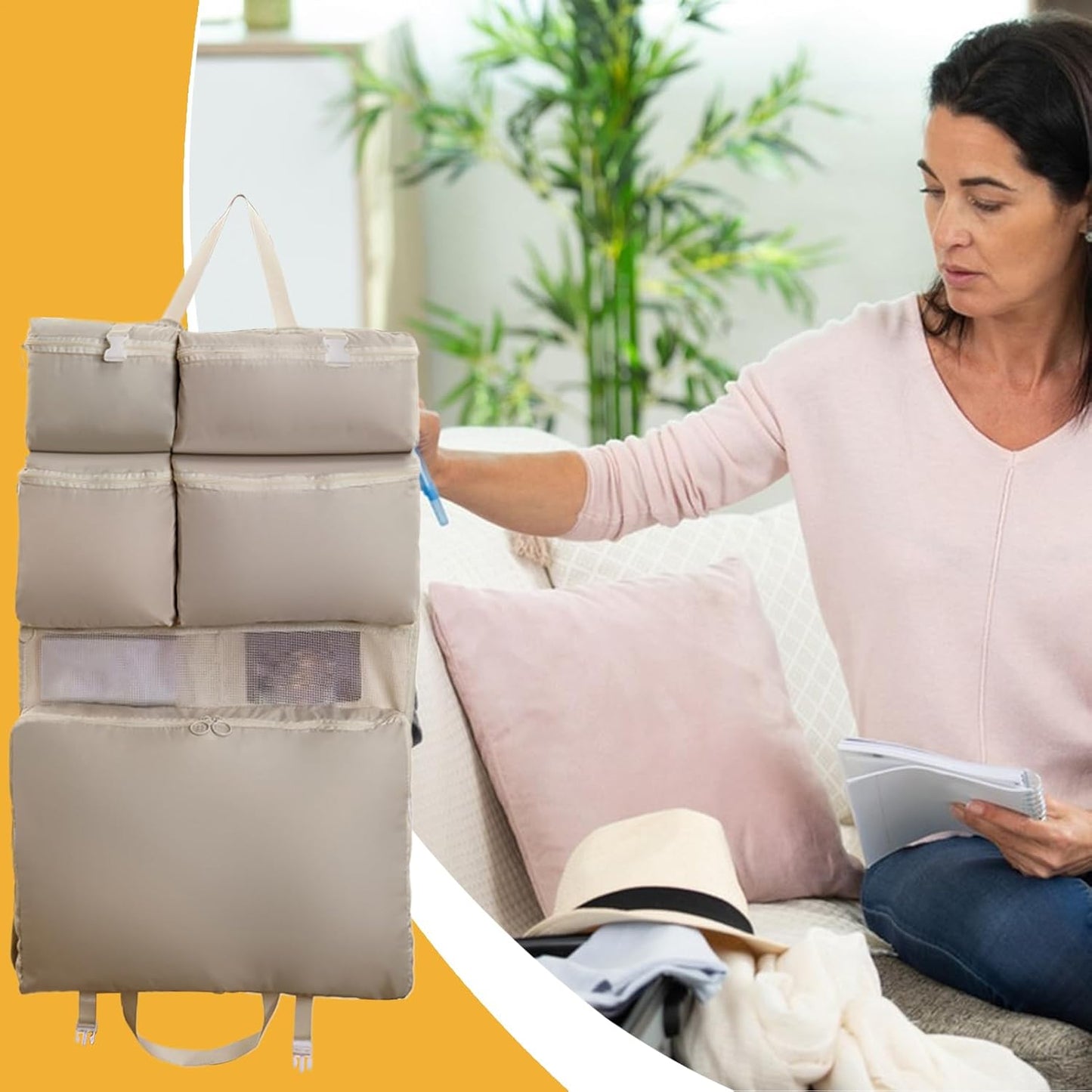 mivceklw Suitcase Bag, Foldable Rolling Luggage Organizer, Lightweight Travel Packing Clothing, Gym Gear, Women, Men, Toddler, Perfect for Workouts, Commuting, Business Trips, Vacations and Daily Use