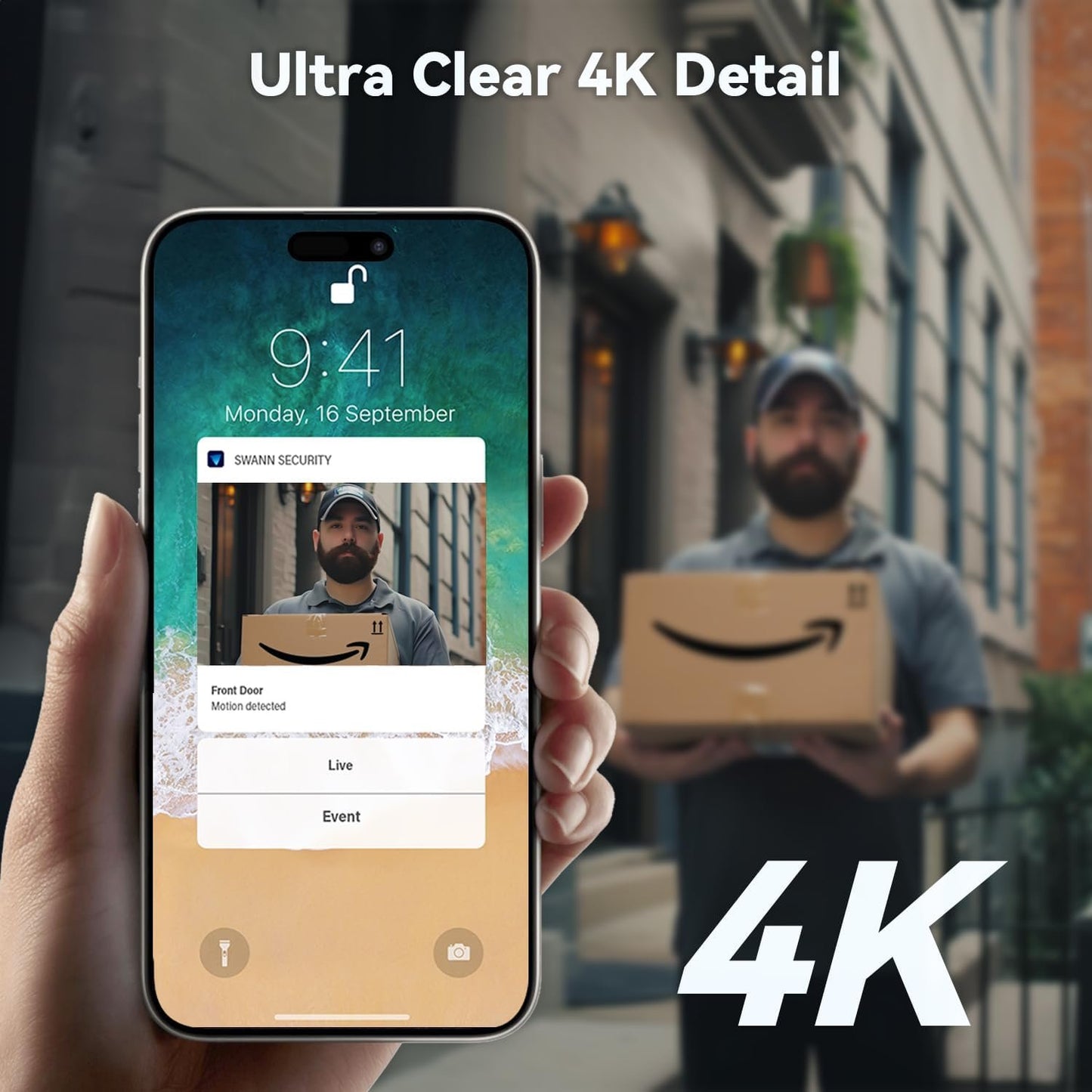 Swann AllSecure4K Wireless Security Cameras 2 Packs, Hub with 64GB microSD Storage