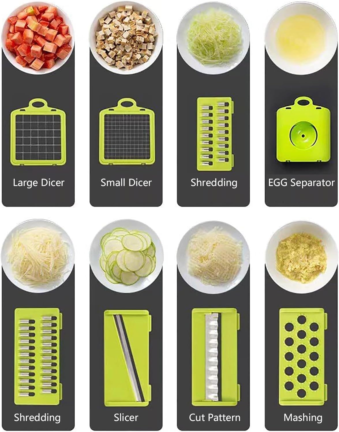 16-in-1 Vegetable Cutter Vegetable Chopper,Multifunctional Food Chopper, Kitchen Professional Vegetable Slicer Dicer Cutter, Food Chopper Accessory, Manual Hand Cooking Gadget for Kitchen Tool.