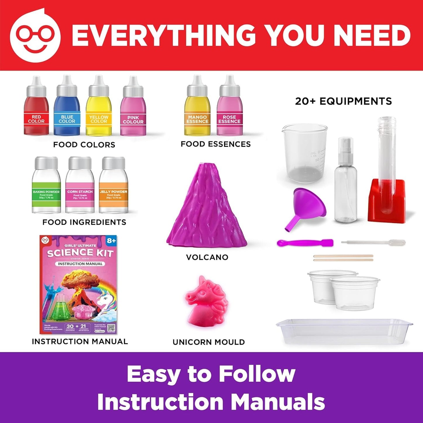 Doctor Jupiter Ultimate Science Kit for Girls Ages 6-12 | Birthday Gift Ideas | STEM Learning Educational Toys | 50+ Experiments Ultimate Starter Series