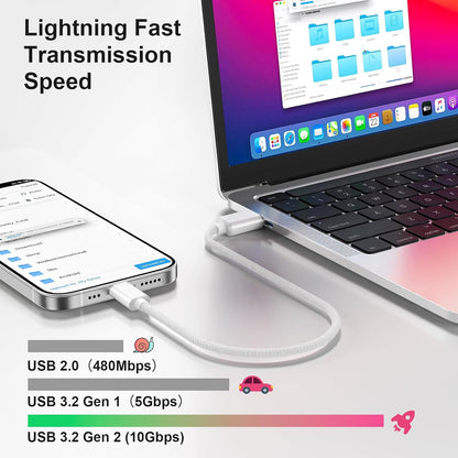 Car Carplay Woven Cable for iPhone 16 15 3.3FT USB A to USB C 3.2 Gen 2 Carplay Adapter Wire for iPhone 16 15 Pro Max, iPad Pro/Air, Samsung Galaxy S25/S24/S23/S22/S21 Google Pixel, Car Charger Cable