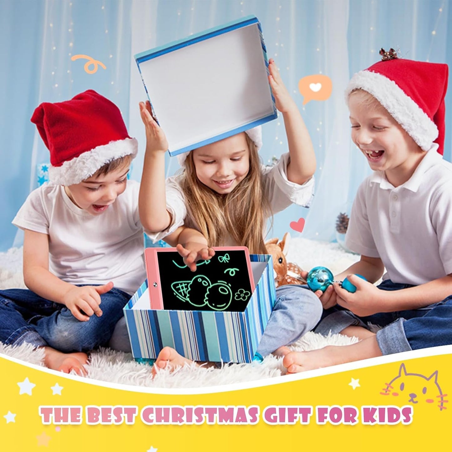 EooCoo Toys for 3-6 Years Old Girls Boys, 10 Inch LCD Writing Tablet, Electronic Drawing Tablet, Doodle Board, Party Birthday Gifts for Kids, Educational Learning Toys Toddler Travel Essentials