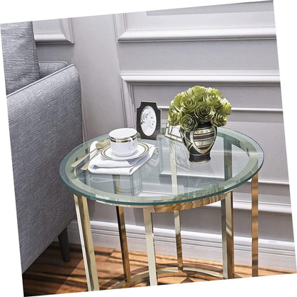 Glass Round Table Top Glass Table Top Circle Dining Table Transparent Tempered Glass Glass Tempered Glass Table Top