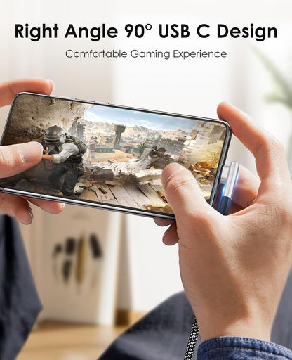 2Pack 240W Magnetic Right Angle USB C Male to USB C Female Adapter 90 Degree, Type C Adapter Extender, 40Gbps 4K Video for USB 4 Steam Deck, ROG Ally, Switch, PC, Tablet, iPhone 15