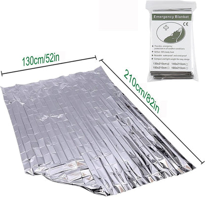 5Pcs Emergency Thermal Blankets,Survival Reflective Thermal First Aid Foil Blanket for Outdoor,Emergency Thermal Blanket,Survival Reflective Thermal First Aid Foil Blanket Emergency Blanket,210x130cm
