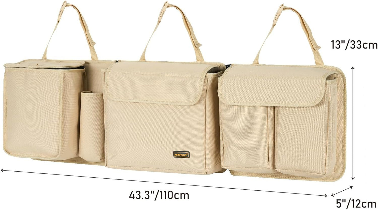 MARKSIGN Deluxe Trunk and Backseat Organizer for Medium or large size SUVs & RVs, Detachable Storage Modules with Built-in Cooler, Patent Pending