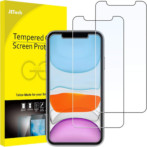 JETech Screen Protector for iPhone 11 and iPhone XR 6.1-Inch, Case Friendly, Tempered Glass Film, 2-Pack