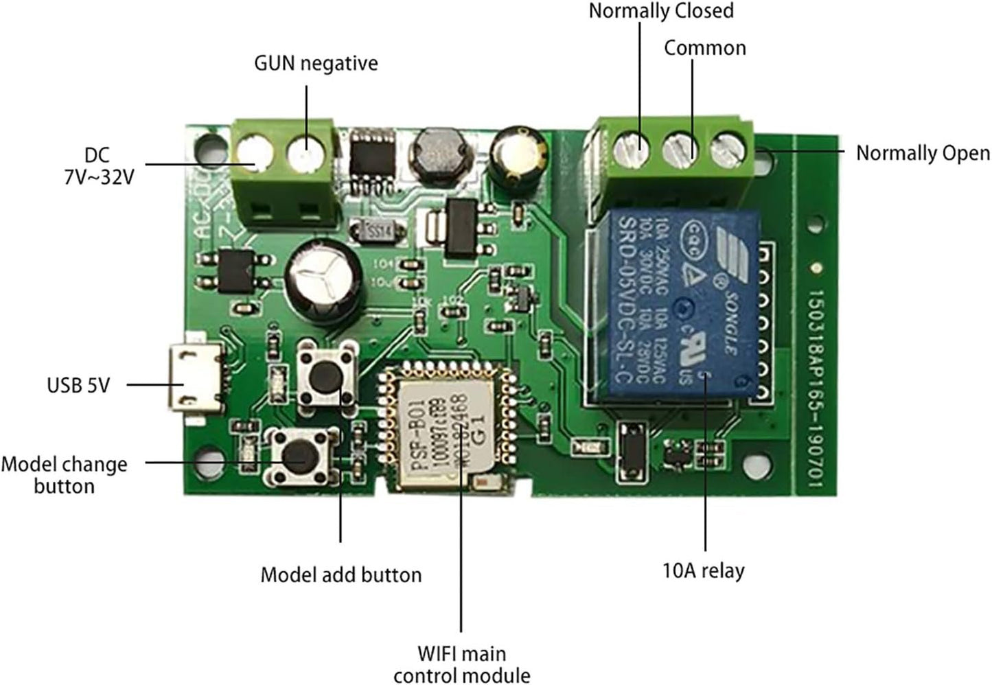 eWeLink DC5V 12V 24V 32V WiFi Switch Wireless Relay Module Smart Home Automation Modules Phone APP Remote Control Timer Switch Alexa Google Home Voice Control for Access Control System