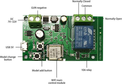 eWeLink DC5V 12V 24V 32V WiFi Switch Wireless Relay Module Smart Home Automation Modules Phone APP Remote Control Timer Switch Alexa Google Home Voice Control for Access Control System
