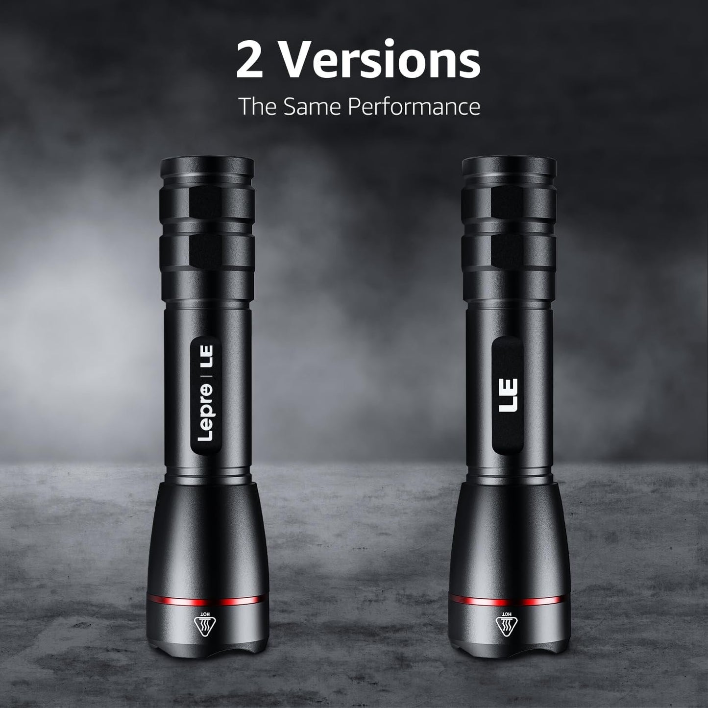 Lepro LED Torch Rechargeable, 15000 Lux Super Bright Adjustable Focus Flashlight with 5 Modes, IPX4 Waterproof, Lightweight Handheld Torch for Camping, Running.