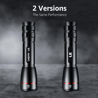 Lepro LED Torch Rechargeable, 15000 Lux Super Bright Adjustable Focus Flashlight with 5 Modes, IPX4 Waterproof, Lightweight Handheld Torch for Camping, Running.