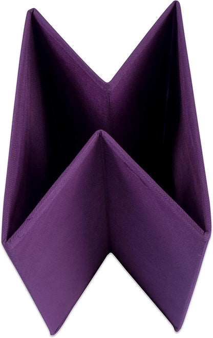 DII Foldable Fabric Storage Containers for Nurseries, Offices, Closets, Home Décor, Cube Organizers & Everyday Storage Needs, (Large - 11 x 11 x 11) Eggplant - Set of 4