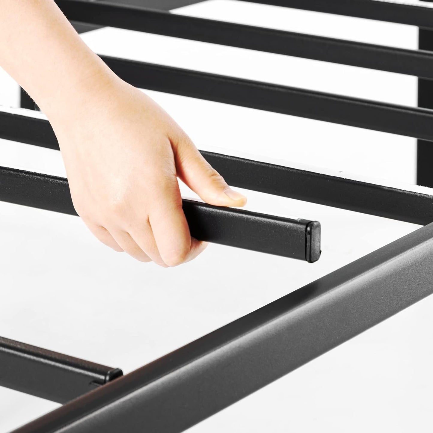 Best Price Mattress 14 Inch Metal Platform Beds w/Heavy Duty Steel Slat Mattress Foundation (No Box Spring Needed), Twin Size, Black