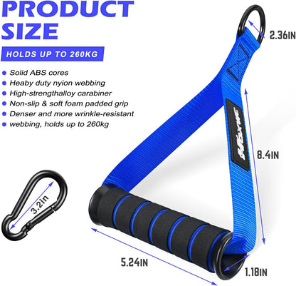 Cable Handles Gym Equipment, Heavy Duty Resistance Band Handles, Replacement Exercise Handles for Cable Machine, Pulley System, Strength Trainer, Pull Down Workout, Home Gym Cable Attachments